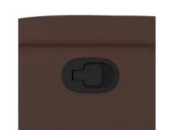 Poltrona reclinável couro artificial castanho