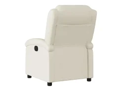 Poltrona reclinável couro artificial cor creme
