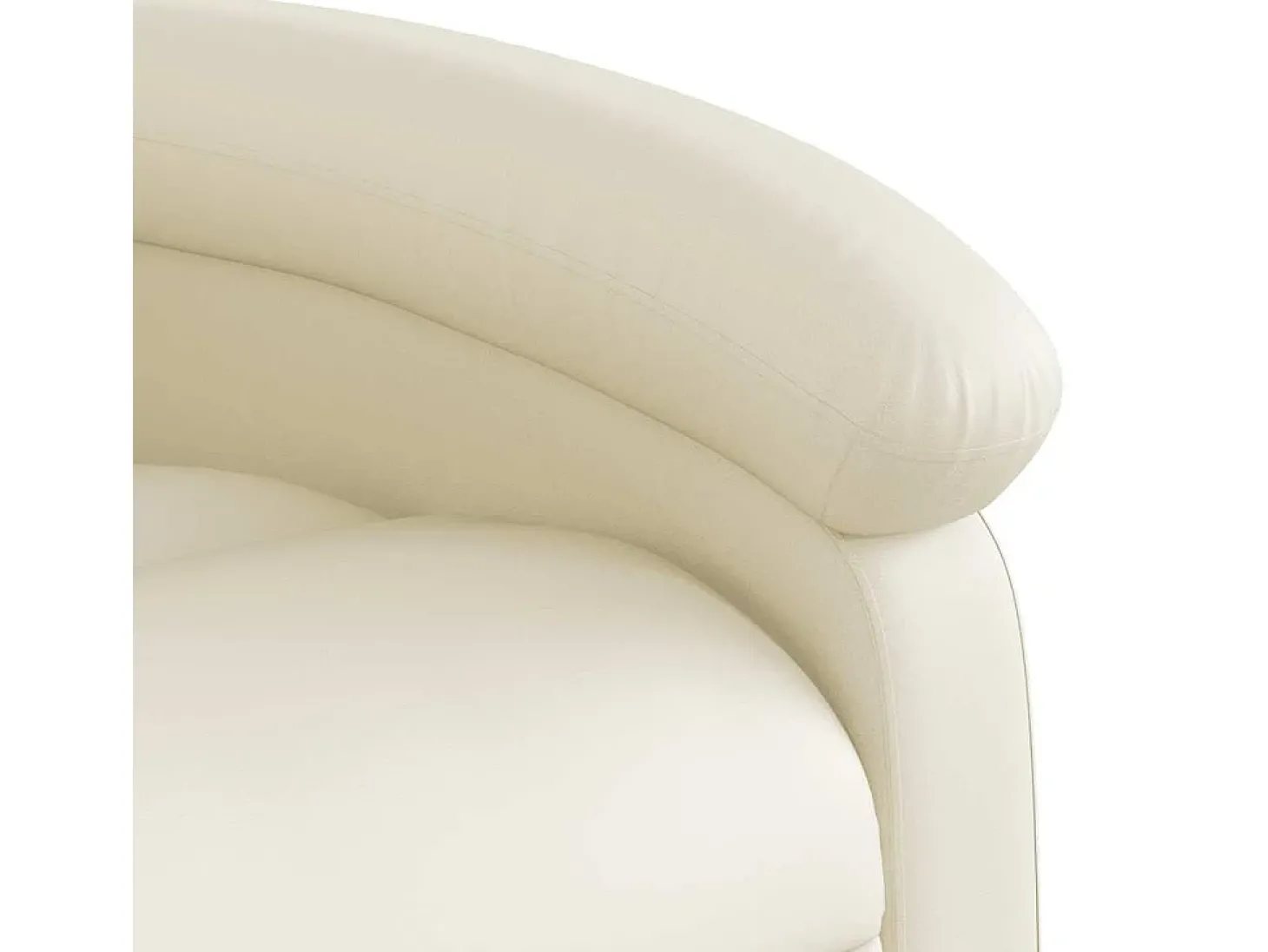 Poltrona reclinável couro artificial cor creme
