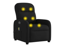 Poltrona reclinável de massagens elétrica tecido preto