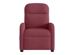 Poltrona reclinável de massagens elétrica tecido vermelho tinto