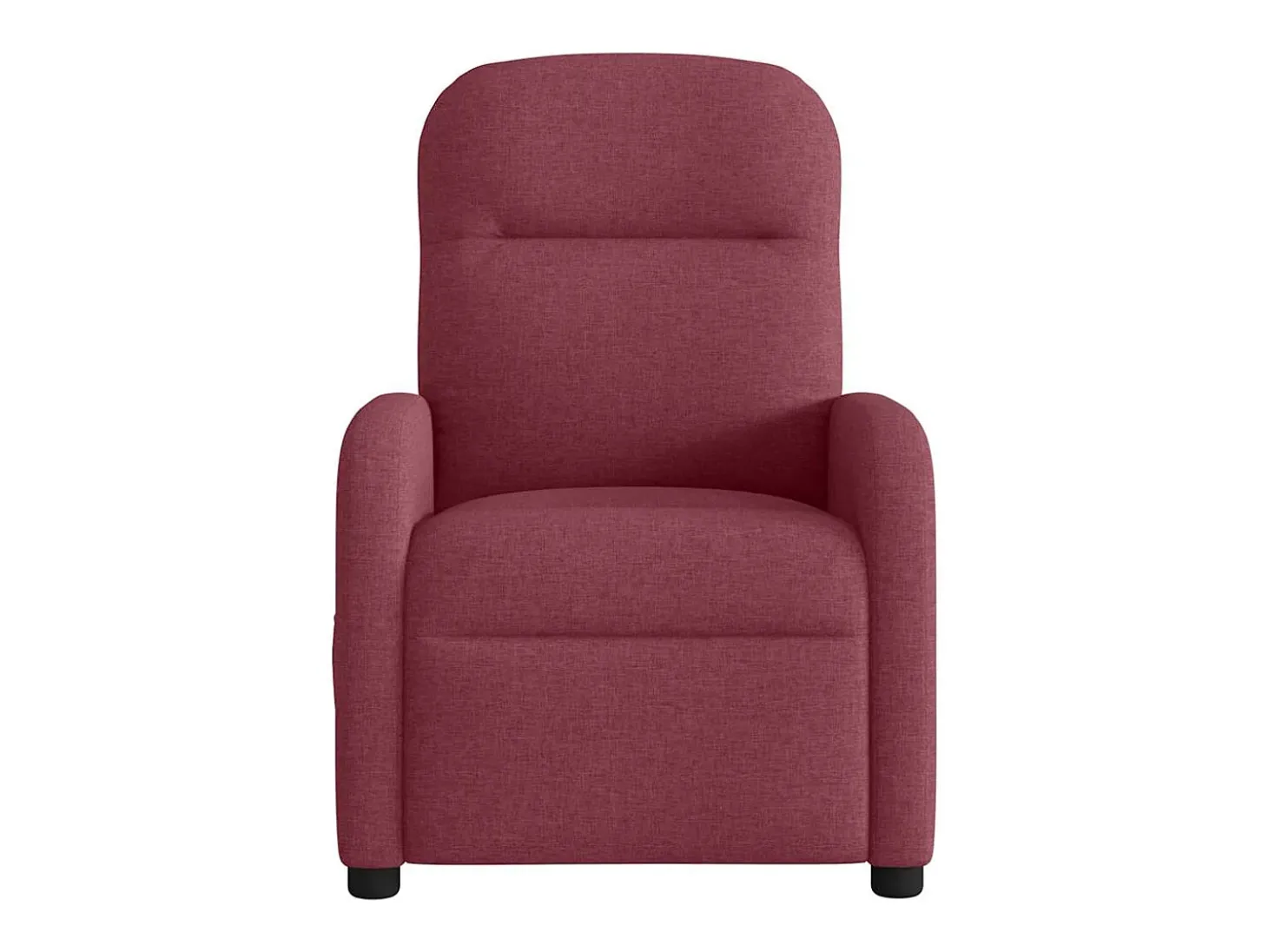 Poltrona reclinável de massagens elétrica tecido vermelho tinto