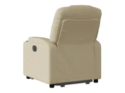 Poltrona reclinável elevatória tecido cor creme