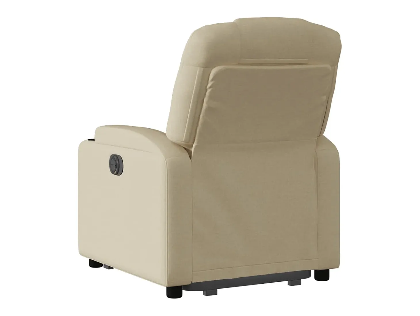 Poltrona reclinável elevatória tecido cor creme