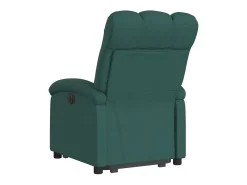 Poltrona reclinável elevatória tecido verde-escuro