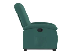 Poltrona reclinável elevatória tecido verde-escuro