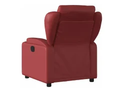 Poltrona reclinável elétrica couro artificial vermelho tinto