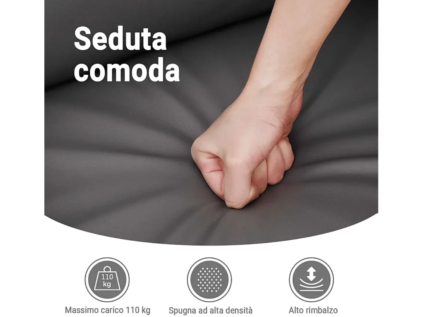 Poltrona reclinável elétrica couro artificial cinzento