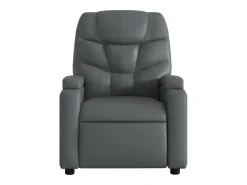 Poltrona reclinável elétrica couro artificial cinzento