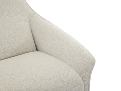 Poltrona reclinável elétrica de tecido texturizado bege TASEMO