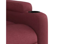 Poltrona reclinável tecido vermelho tinto