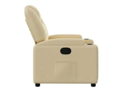 Poltrona reclinável tecido cor creme