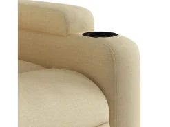 Poltrona reclinável tecido cor creme