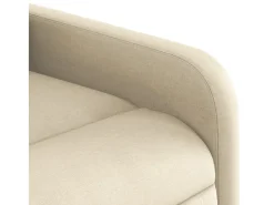 Poltrona reclinável tecido cor creme