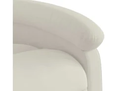 Poltrona reclinável veludo creme