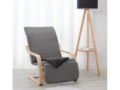 Poltrona reclinável 66,5x94x62,5 cm cinza Eames
