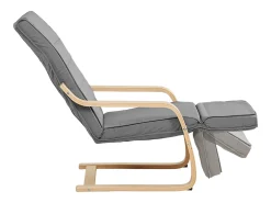 Poltrona reclinável 66,5x94x62,5 cm cinza Eames