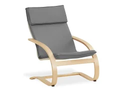 Poltrona reclinável 66,5x93x61,5 cm Cinza Eames