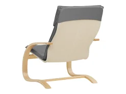 Poltrona reclinável 66,5x93x61,5 cm Cinza Eames