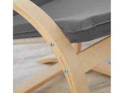 Poltrona reclinável 66,5x93x61,5 cm Cinza Eames