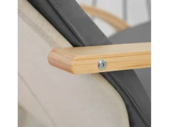 Poltrona reclinável 66,5x93x61,5 cm Cinza Eames