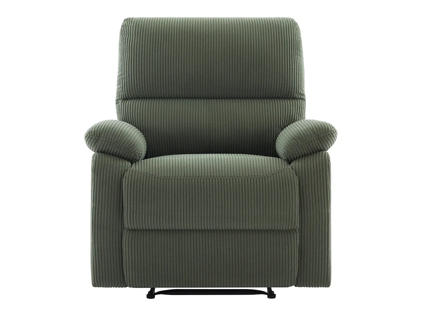 Poltrona relax elétrica veludo verde cotelê LUNANO