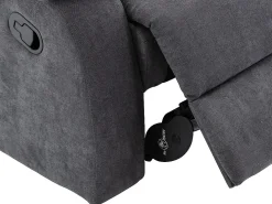 Poltrona relax manual com pés de metal em tecido Antracite - TOLZANO