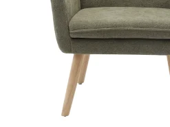 Poltrona reta em tecido verde estilo escandinavo SERINO