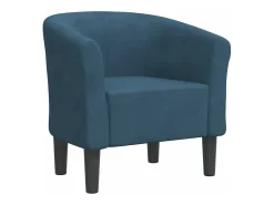 Poltrona veludo azul-escuro