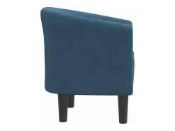 Poltrona veludo azul-escuro