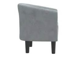 Poltrona veludo cinzento-escuro