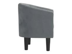 Poltrona veludo cinzento-escuro