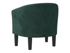Poltrona veludo verde-escuro
