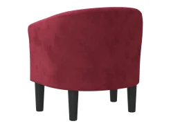 Poltrona veludo vermelho tinto