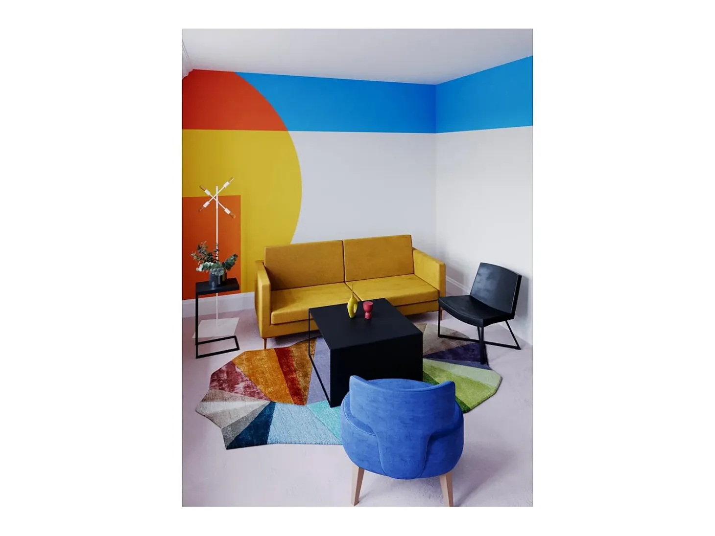Poltrona 60x62x81 cm preta zero