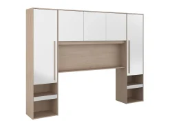 Ponte de cama arrumação e LEDs C265 cm branco brilhante e natural VELONA