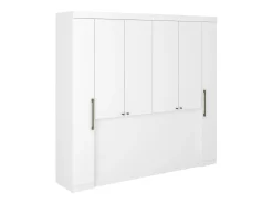 Ponte de cama C206 cm com espaços de arrumação branco - ANTERO