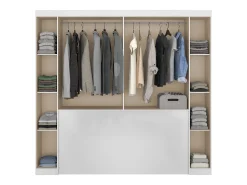 Ponte de cama C206 cm com espaços de arrumação branco - ANTERO