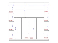 Ponte de cama C206 cm com espaços de arrumação branco - ANTERO