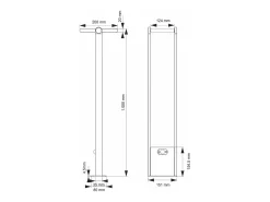 POPA - Spot de energia solar branco 100 cm 4000K Beneito Faure luz de jardim