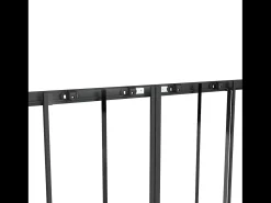Porta de chuveiro deslizante dupla em metal preto - Anti-calcário - 120 x 195 cm - BAVIODA