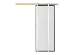 Porta de correr com sistema de tabique, vidro temperado fosco A205 x C93 cm - LINCI II