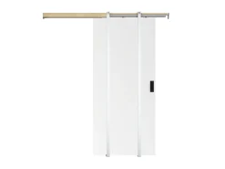 Porta de correr com sistema de tabique A205 x C93 cm MDF + PVC branco - VARIN II