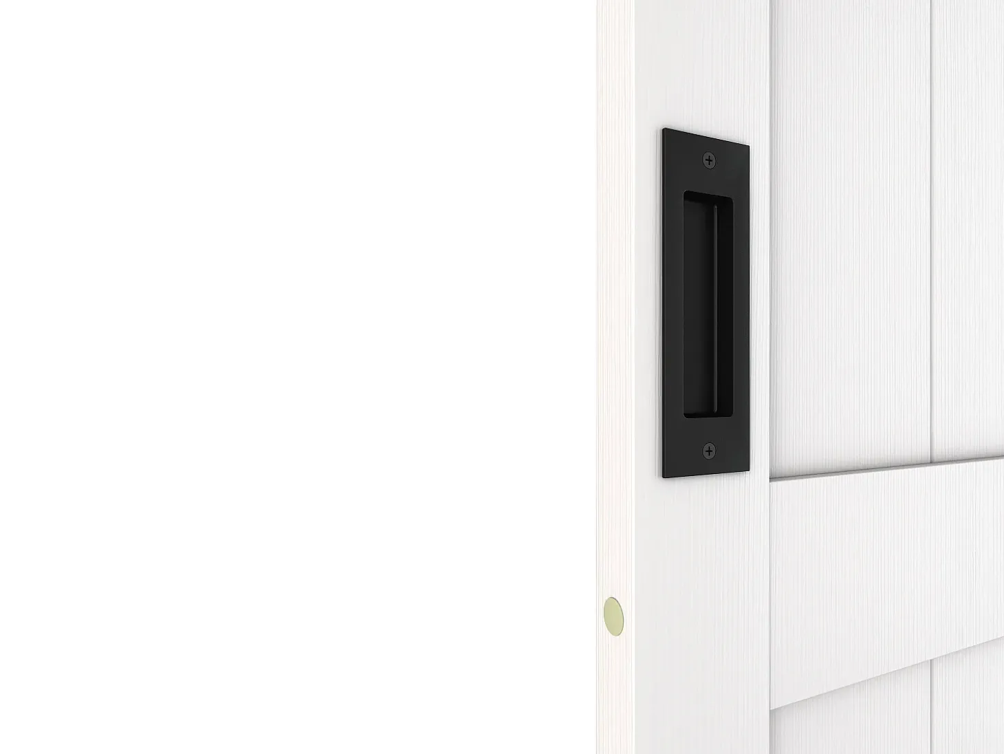Porta de correr dupla com sistema de tabique em madeira e MDF branco 80 cm - NEFARA