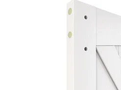 Porta de correr dupla com sistema de tabique em madeira e MDF branco 80 cm - NEFARA