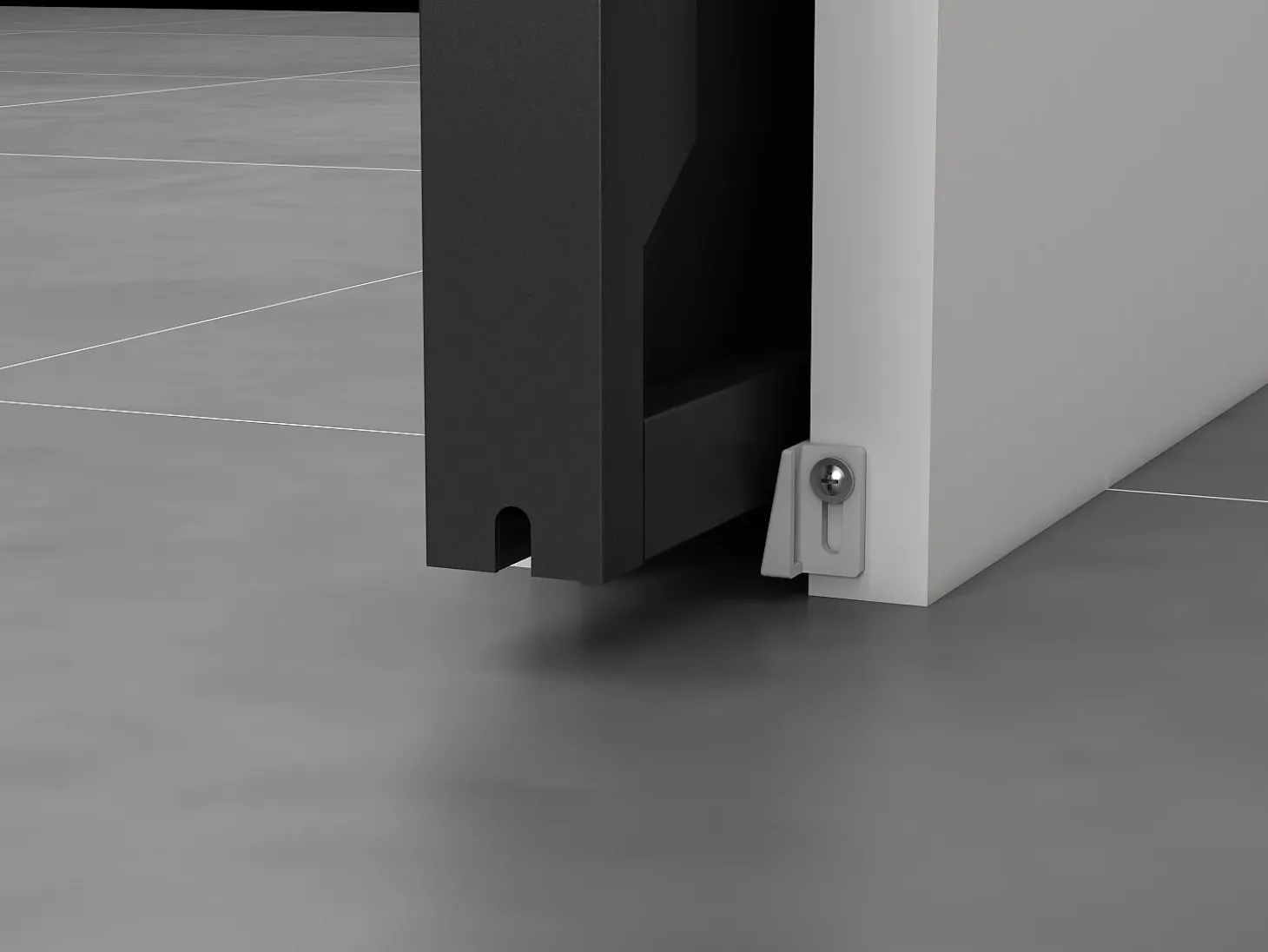 Porta de correr dupla encaixe vão parede vidro fosco 2 x A205 x L73 cm, ARTISTO II