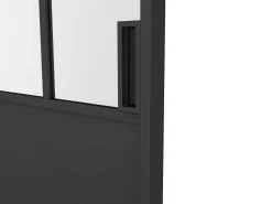 Porta de correr dupla encaixe vão parede vidro fosco 2 x A205 x L83 cm, ARTISTO II