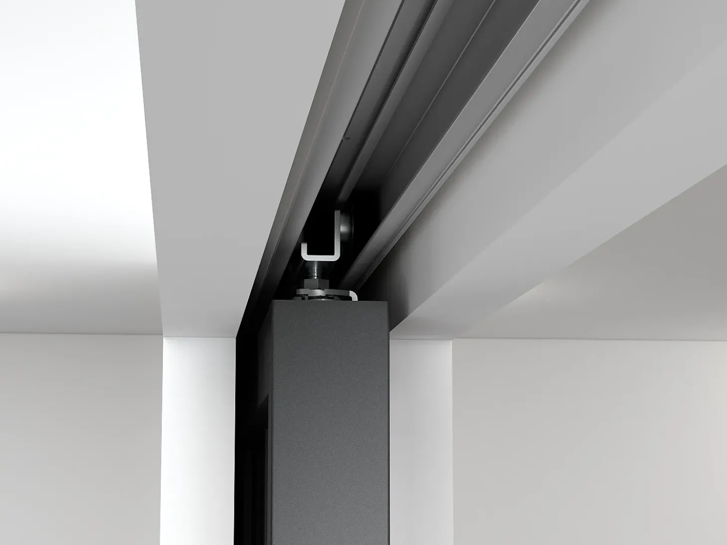 Porta de correr dupla sistema de tabique vidro fosco 2xA205xC63 cm ARTISTO II