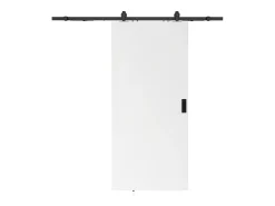 Porta de correr em aplique A205 x C93 cm MDF + PVC branco - VARIN II