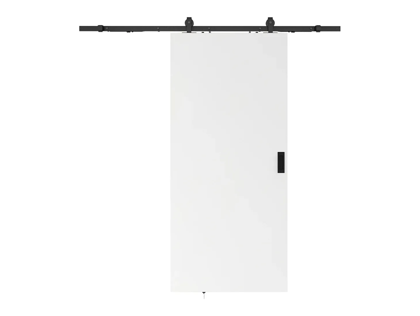 Porta de correr em aplique A205 x C93 cm MDF + PVC branco - VARIN II